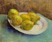 文森特 威廉 梵高 : 静物，盘子上的柠檬
